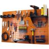 imageWall Control Pegboard Organizer 4 ft Metal Pegboard Standard Tool Storage Kit with Black Toolboard and Black AccessoriesOrange