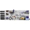 imageWall Control Pegboard Organizer 8 ft Pegboard Master Workbench Kit with Blue Toolboard and Black Pegboard HooksGrayBlack