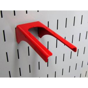 imageWall Control 114in Handle Bracket Slotted Metal Pegboard Hook Pegboard and Slotted Tool Board  WhiteRed