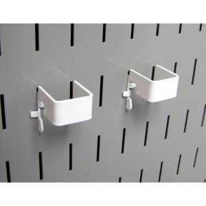 imageWall Control 1in x 1in CBracket Slotted Metal Pegboard Hook for Wall Control Pegboard and Slotted Tool Board  BlackWhite