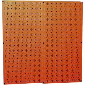 imageWall Control 30P3232B Black Metal Pegboard Pack  2 32quot Tall x 16quot Wide Black PegboardsOrange