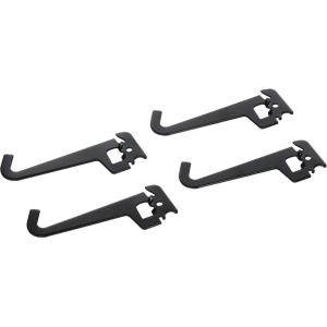 imageWall Control 312in Reach Curved Tip Slotted Hook Pack  Slotted Metal Pegboard Hooks Pegboard and Slotted Tool Board  RedBlack