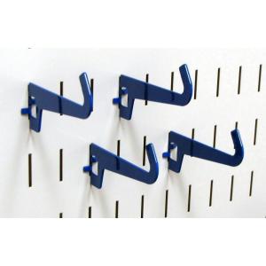imageWall Control 312in Reach Curved Tip Slotted Hook Pack  Slotted Metal Pegboard Hooks Pegboard and Slotted Tool Board  RedBlue