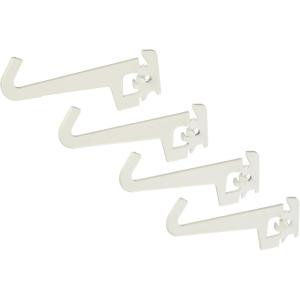 imageWall Control 312in Reach Curved Tip Slotted Hook Pack  Slotted Metal Pegboard Hooks Pegboard and Slotted Tool Board  RedWhite