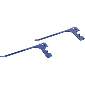 imageWall Control 6in Reach Extended Hook Pair  Slotted Metal Pegboard Hooks Pegboard and Slotted Tool Board  BlackBlue