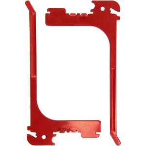 imageWall Control 6in Reach Extended Hook Pair  Slotted Metal Pegboard Hooks Pegboard and Slotted Tool Board  BlackRed