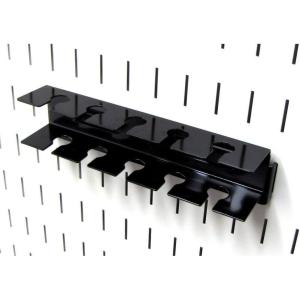imageWall Control ASMSL008 B Pegboard Slotted Tool Holder Bracket Slotted Metal Accessory for Wall Control Pegboard Only Black