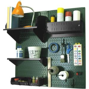 imageWall Control Craft ampamp Hobby Pegboard Organizer Storage Kit with Black Pegboard and Red AccessoriesGreen Pegboard Black Accessories