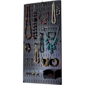 imageWall Control Jewelry Organizer Wall Hanging Jewelry Holder Kit Wall Mounted Necklace Organizer Kit in WhiteBlack
