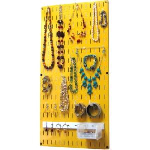 imageWall Control Jewelry Organizer Wall Hanging Jewelry Holder Kit Wall Mounted Necklace Organizer Kit in WhiteYellow