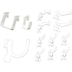 imageWall Control KT100B BU Slotted Storage Panel Basic Hook Assortment Pegboard and Slotted Tool Board  BlueWhite