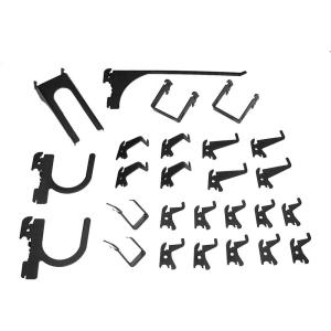 imageWall Control KT200DLX B Slotted Storage Panel Deluxe Metal Hook Assortment BlackBlack