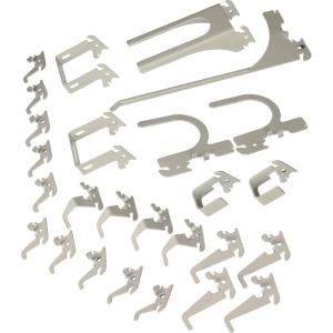 imageWall Control KT200DLX B Slotted Storage Panel Deluxe Metal Hook Assortment BlackWhite