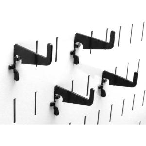 imageWall Control Medium 178in Hook Pack  Slotted Metal Pegboard Hooks Pegboard and Slotted Tool Board  BlackBlack