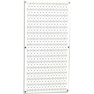 imageWall Control Pegboard 32in x 16in Galvanized Metal Pegboard Tool Board PanelWhite
