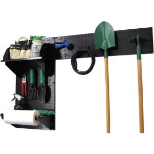 imageWall Control Pegboard Garden Supplies Storage and Organization Garden Tool Organizer Kit with Black Pegboard and White AccessoriesBlack
