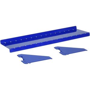 imageWall Control Shelf 4in Deep Pegboard Shelf Assembly Pegboard and Slotted Tool Board  RedBlue
