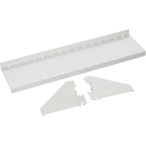imageWall Control Shelf 4in Deep Pegboard Shelf Assembly Pegboard and Slotted Tool Board  RedWhite