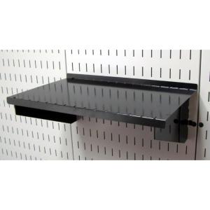 imageWall Control Shelf 9in Deep Pegboard Shelf Assembly Only for use Brand Slotted Pegboard  BlackBlack
