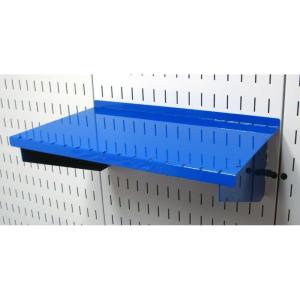 imageWall Control Shelf 9in Deep Pegboard Shelf Assembly Only for use Brand Slotted Pegboard  BlackBlue