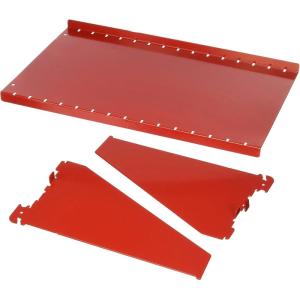 imageWall Control Shelf 9in Deep Pegboard Shelf Assembly Only for use Brand Slotted Pegboard  BlackRed