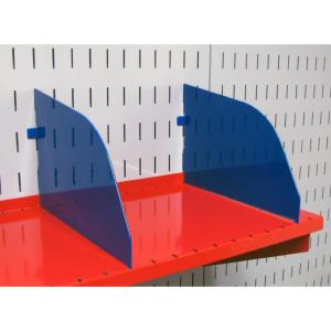 imageWall Control Shelf Divider for 9in Deep Pegboard Shelf Assembly for use Pegboard and Slotted Tool Board  BlueBlue