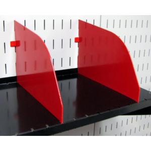 imageWall Control Shelf Divider for 9in Deep Pegboard Shelf Assembly for use Pegboard and Slotted Tool Board  BlueRed