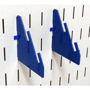 imageWall Control Slotted Metal Pegboard Bracket Pair Accessory Pack Pegboard and Slotted Tool Board  Blue