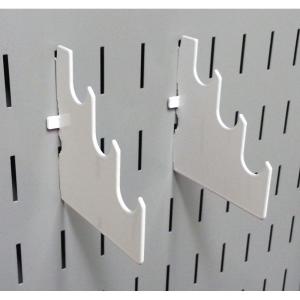 imageWall Control Slotted Metal Pegboard Rod Bracket Pair Accessory Pack Pegboard and Slotted Tool Board  BlackWhite