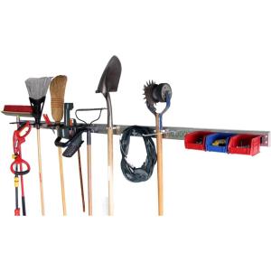 imageWall Control 8Foot Metal Pegboard Strip Garage Rail Organizer Pack
