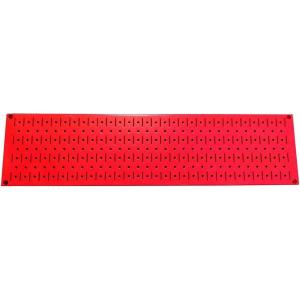imageWall Control Narrow Pegboard Rack 8in x 32in Orange Metal Pegboard Runner Tool BoardRed