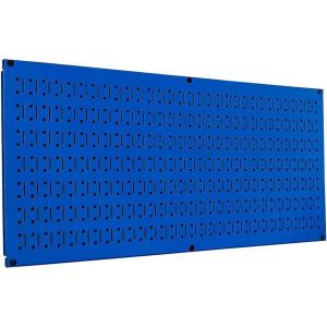 imageWall Control Pegboard 16in x 32in Horizontal Blue Metal Pegboard Tool Board PanelBlue