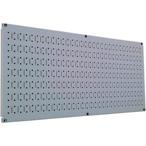 imageWall Control Pegboard 16in x 32in Horizontal Blue Metal Pegboard Tool Board PanelGray
