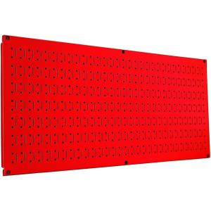 imageWall Control Pegboard 16in x 32in Horizontal Blue Metal Pegboard Tool Board PanelRed