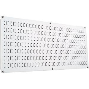 imageWall Control Pegboard 16in x 32in Horizontal Blue Metal Pegboard Tool Board PanelWhite