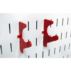 imageWall Control Slanted UHook Accessory U Shaped Slotted Metal Pegboard Hook Pegboard and Slotted Tool Board  Red