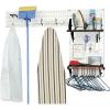 imageWall Control Laundry Room Organizer Wall Mounted Laundry Room Storage and Organization Standard Kit White Wallboard and Blue AccessoriesWhite Wall Board Black Accessories