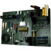 Green Pegboard with Black Accessories