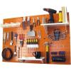 Orange Pegboard with White Accessories