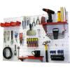 White Pegboard Red Accessories