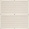 imageWall Control Pegboard Rack Garage Storage Galvanized Steel Horizontal Peg Board Pack  Two 32Inch x 16Inch Shiny Metallic Metal WallBoard Tool Organization PanelsBeige
