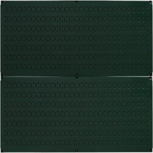 imageWall Control Pegboard Rack Garage Storage Galvanized Steel Horizontal Peg Board Pack  Two 32Inch x 16Inch Shiny Metallic Metal WallBoard Tool Organization PanelsGreen
