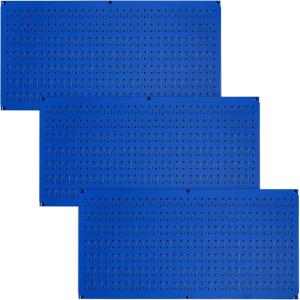 imageWall Control Pegboard Value Pack  3 Pack of Wall Control 16Inch Tall x 32Inch Wide Horizontal Black Metal Wallboards for Home ampamp Garage Tool Storage Organization Black PegboardBlue Pegboard