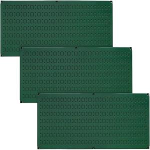 imageWall Control Pegboard Value Pack  3 Pack of Wall Control 16Inch Tall x 32Inch Wide Horizontal Black Metal Wallboards for Home ampamp Garage Tool Storage Organization Black PegboardGreen Pegboard