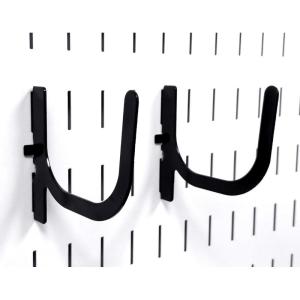imageWall Control Slotted Pegboard UHook for Wall Control Pegboard Only 4quot Peg Hook Reach 2Hook Pack BlackBlack