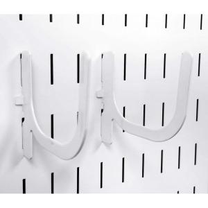 imageWall Control Slotted Pegboard UHook for Wall Control Pegboard Only 4quot Peg Hook Reach 2Hook Pack BlackWhite