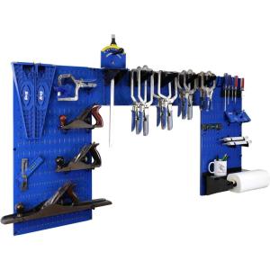 imageWall Control Woodworking Tool Storage Organization Kit  Lazy Guy DIY Edition Wood Working Tool Supply Organizer for DoItYourself Woodworkers and Makers Purple PegboardBlue Pegboard