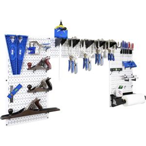 imageWall Control Woodworking Tool Storage Organization Kit  Lazy Guy DIY Edition Wood Working Tool Supply Organizer for DoItYourself Woodworkers and Makers Purple PegboardWhite Pegboard